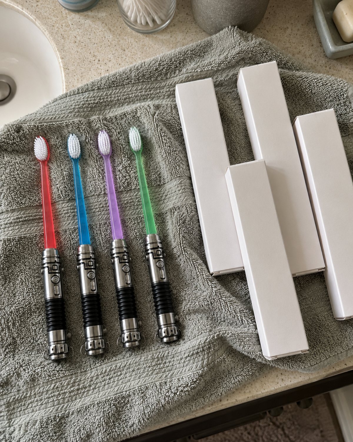 Four colors side by side