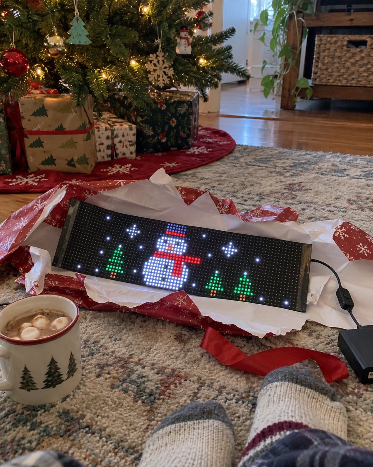 LED panel unwrapped on Christmas morning