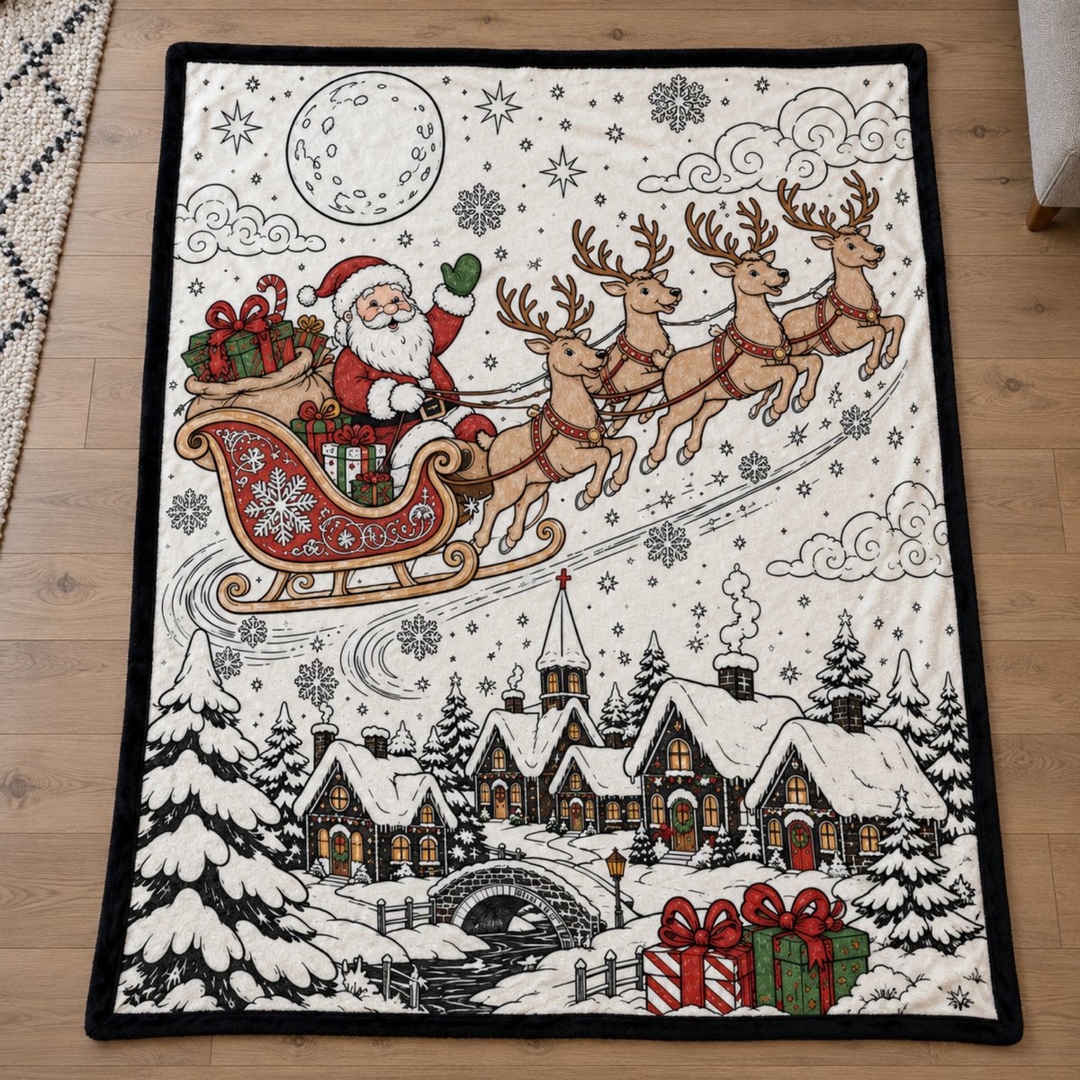 Santa's Sleigh / 28 × 39 in · 70 × 100 cm